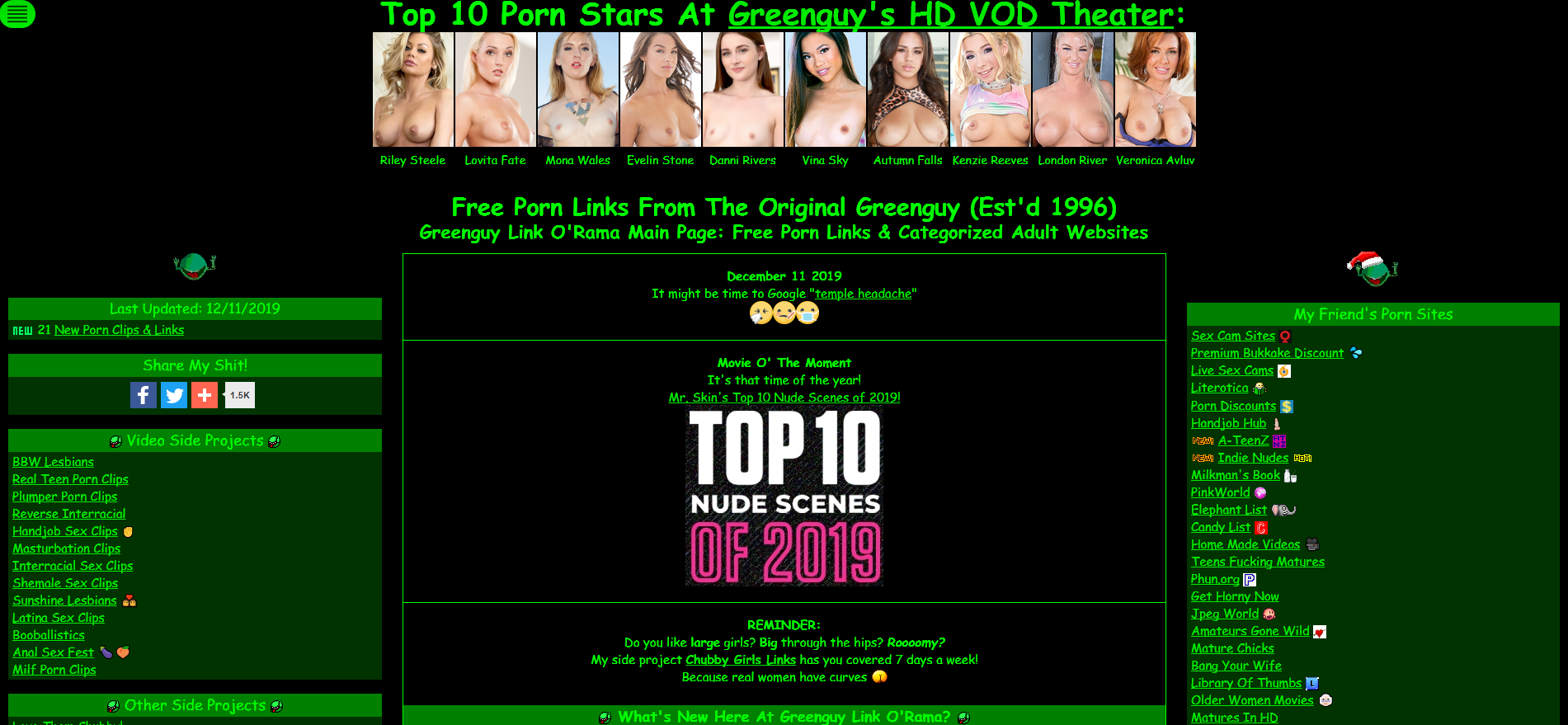 Free Porn Sites List - GreenGuy Links - Pornmaniak Review
