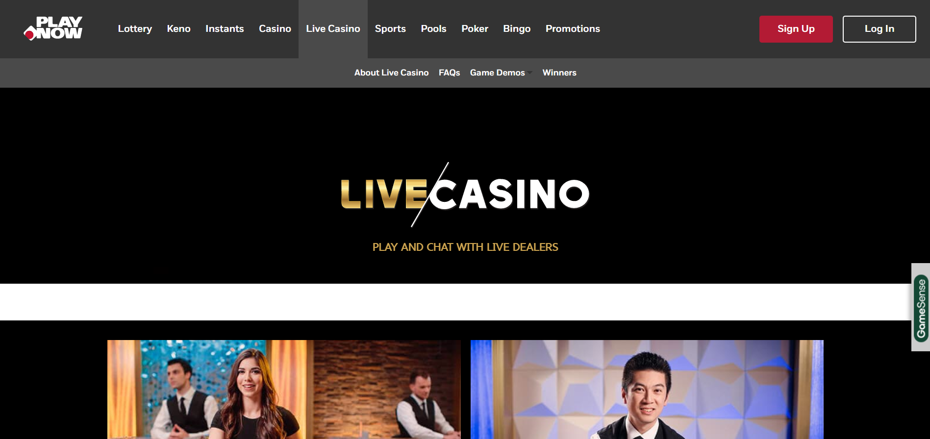 Play Now Live Casino Review Image